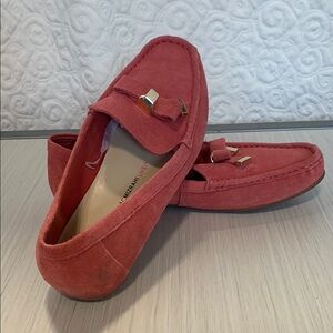 Chic orange  Suede Loafers